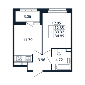 28,6 м², 1-комнатная квартира 6 200 000 ₽ - изображение 119