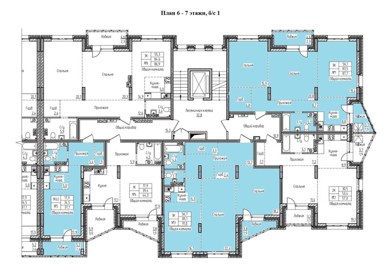 44,3 м², 1-комнатная квартира 6 334 900 ₽ - изображение 1