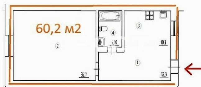 51,5 м², 1-комнатная квартира 8 260 000 ₽ - изображение 37