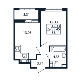 33 м², 2-комнатная квартира 8 495 000 ₽ - изображение 80