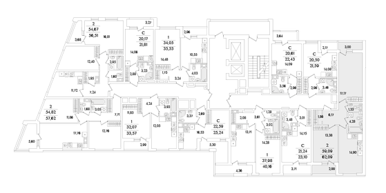 Квартира 62,1 м², 2-комнатная - изображение 2