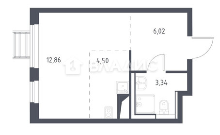 Квартира 26,7 м², студия - изображение 1