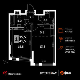 45,6 м², 2-комнатная квартира 22 924 416 ₽ - изображение 53