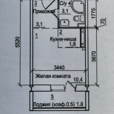 Квартира 22 м², студия - изображение 1