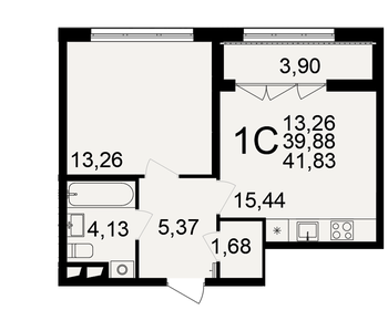 40,2 м², 1-комнатная квартира 4 221 000 ₽ - изображение 16
