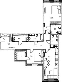 Квартира 117,6 м², 2-комнатная - изображение 1