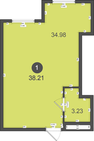 Квартира 38,2 м², 1-комнатная - изображение 1