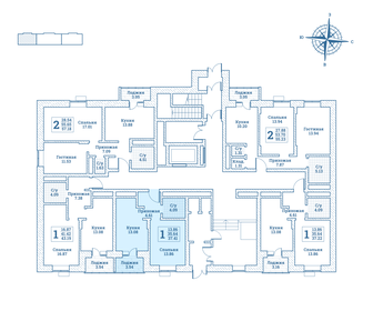 37,4 м², 1-комнатная квартира 4 264 740 ₽ - изображение 30