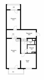 Квартира 62,9 м², 2-комнатная - изображение 1