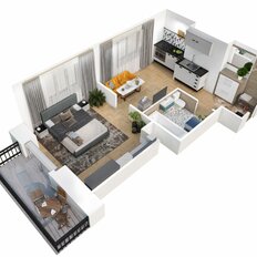 Квартира 36,3 м², 1-комнатная - изображение 2