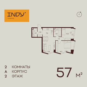 57,8 м², 2-комнатная квартира 27 288 668 ₽ - изображение 14