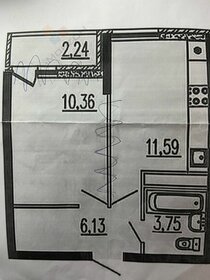 Квартира 34 м², студия - изображение 1