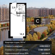 Квартира 19,9 м², студия - изображение 2