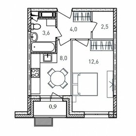 31,6 м², 1-комнатная квартира 6 035 600 ₽ - изображение 8