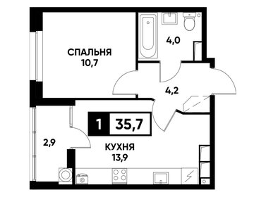 35,5 м², 1-комнатная квартира 2 999 000 ₽ - изображение 85