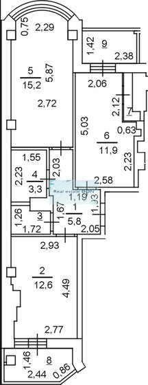 60 м², 2-комнатная квартира 6 105 000 ₽ - изображение 1