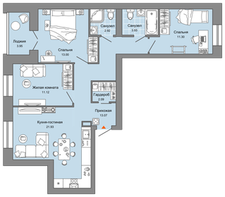 79 м², 4-комнатная квартира 8 118 738 ₽ - изображение 33