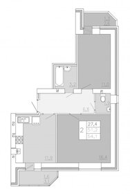 59,2 м², 2-комнатная квартира 3 990 000 ₽ - изображение 68