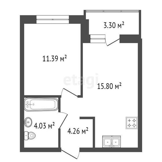 39 м², 1-комнатная квартира 7 499 000 ₽ - изображение 21