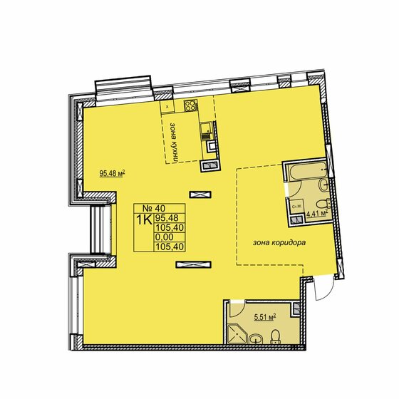 105,4 м², 3-комнатная квартира 37 950 000 ₽ - изображение 1