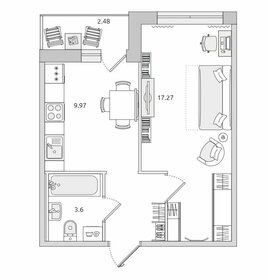 37,2 м², 1-комнатная квартира 7 260 000 ₽ - изображение 148