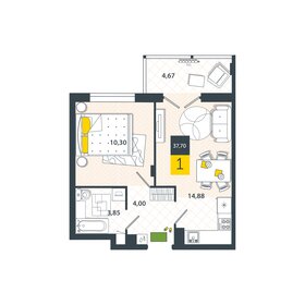 33,8 м², 1-комнатная квартира 4 700 000 ₽ - изображение 32