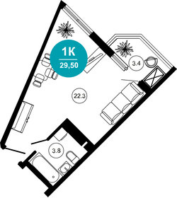 67 м², 1-комнатная квартира 16 100 000 ₽ - изображение 68