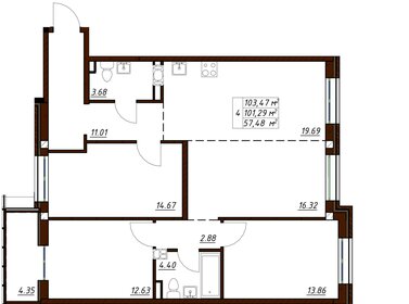 137,6 м², 3-комнатная квартира 17 200 000 ₽ - изображение 37