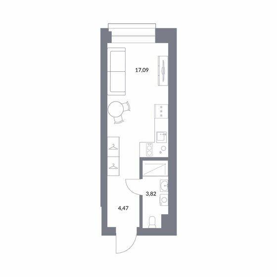 25,4 м², квартира-студия 6 500 000 ₽ - изображение 1