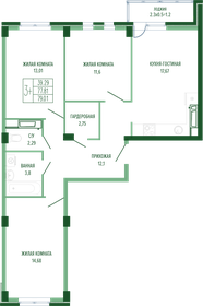 148 м², 4-комнатная квартира 39 634 400 ₽ - изображение 67