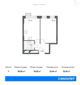 Квартира 33,6 м², 1-комнатные - изображение 1