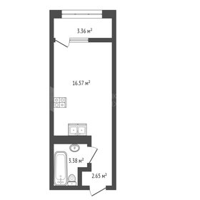 Квартира 26 м², студия - изображение 1