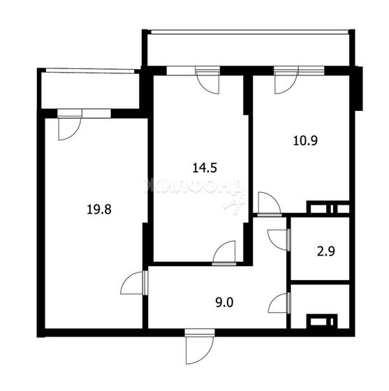 58,8 м², 2-комнатная квартира 6 000 000 ₽ - изображение 1