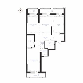 Квартира 98,9 м², 3-комнатная - изображение 1