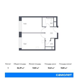 Квартира 36,4 м², 1-комнатная - изображение 1