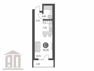 Квартира 31 м², студия - изображение 1