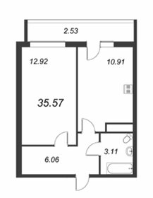 Квартира 35,6 м², 1-комнатная - изображение 1