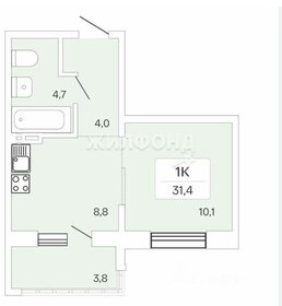 Квартира 30,9 м², 1-комнатная - изображение 1