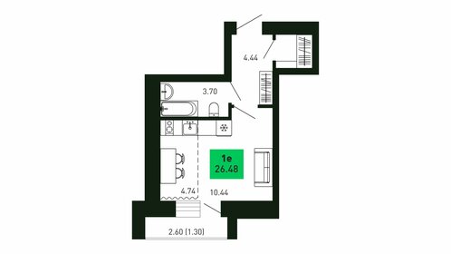 27,1 м², квартира-студия 2 624 820 ₽ - изображение 40
