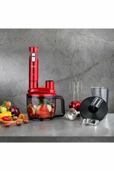 Schafer Chef Blend Mega Kırmızı 1500 W Blender Seti