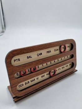 Masa Üstü Ahşap Perpetual Sonsuz Takvim 12 cm x 9 cm - 1