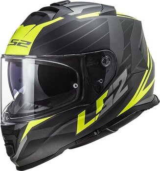 Ls2 Storm 2 Nerve Kapalı Motosiklet Kaskı Mat Siyah-Neon Sarı - 3XL
