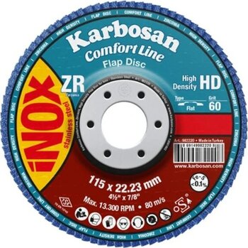 Karbosan Comfortline Flap Disk Zr Zxr11 Hd 125 Mm 60 Kum Düz-karbosan 982460