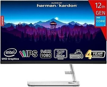 Lenovo Ideacentre Aıo 3 24IAP7 Intel Core I5-12450H 8gb 512GB SSD Intel UHD Graphics 23.8 Fhd IPS Freedos F0GH01GDTR-8512 Klavye+Mouse Beyaz All In One Bilgisayar