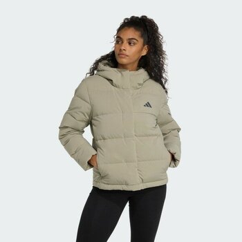 Adidas Sportswear JX3027 Helionic CLIMAWARM Hooded Down Jacket - S - Gümüş