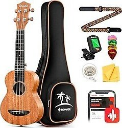 Donner Duc 100 Concert Ukulele Mahogany Ukulele Paketi