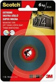 3M Scotch 4002 Ekstra Güçlü Çift Taraflı Köpük Bant 19 Mm X 1,5 M