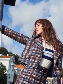 Koton Tüvit Kruvaze Crop Blazer Ceket 42 Beden