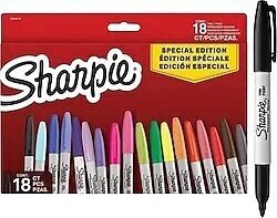 Sharpie 2204015 Fine Permanent 18'li Marker Kalem Seti