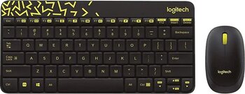 Logitech MK240 Sarı&Siyah Kablosuz Klavye ve Mouse Seti